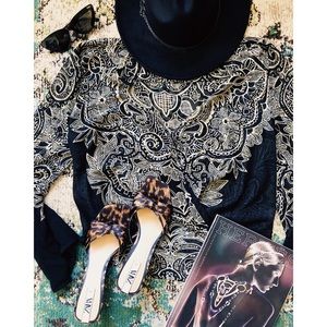 Blue Life Boho Paisley Blouse